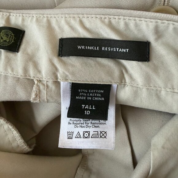 Eddie Bauer Women’s Khaki Beige Trouser Pants Size 10T Preppy Business Casual - Picture 5 of 6